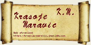 Krasoje Maravić vizit kartica